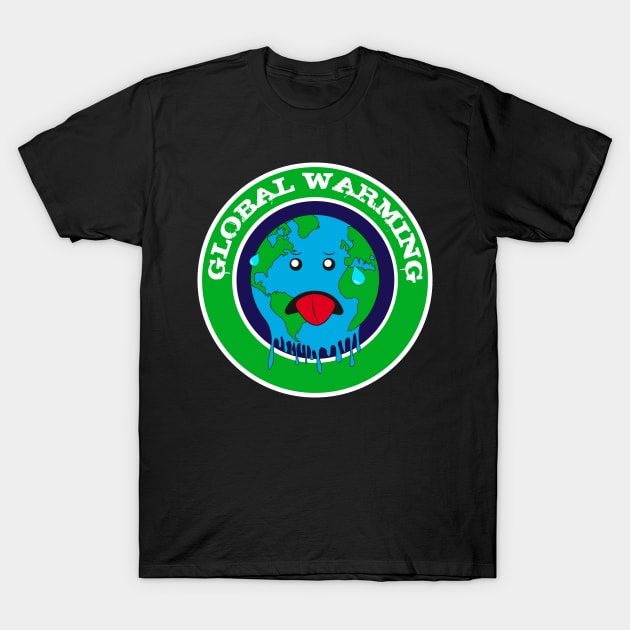 worried earth, global warming T-Shirt by NinoRc